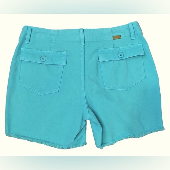 Le Superbe Beach Crawler Maldives Blue Cut Off Shorts Size 8 NWT - Picture 9 of 9